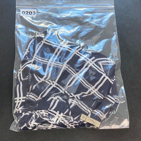 Blouse Top Medium Blue White - Picture 5 of 5